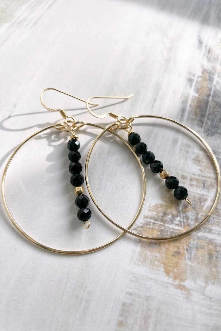 Quinn Sharp - Circle Hoops Gemstone Bar | 14kt Gold Filled 