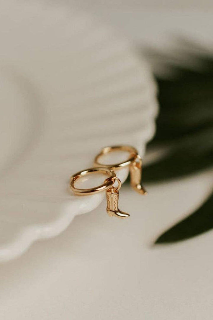 Mauve Jewlery Co. - Dolly Boot Hoops in Gold