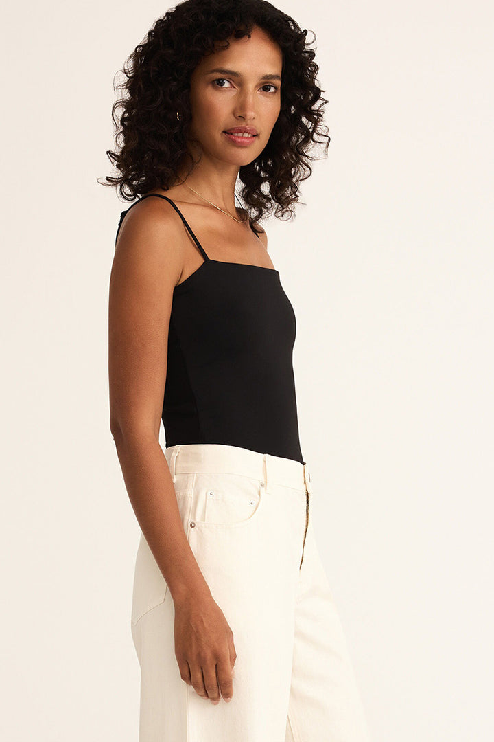 Z Supply - Lane Luxe Smooth Bodysuit in Black