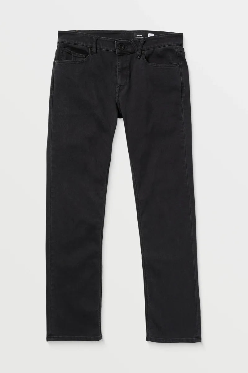 Volcom - Solver Modern Fit Jeans in Black Out