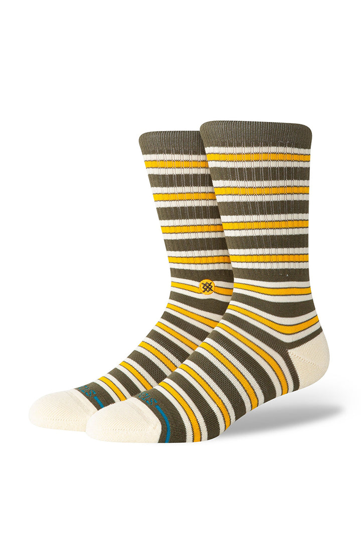 Stance - Ollie Cotton Crew Medium Cushion Socks in Olive