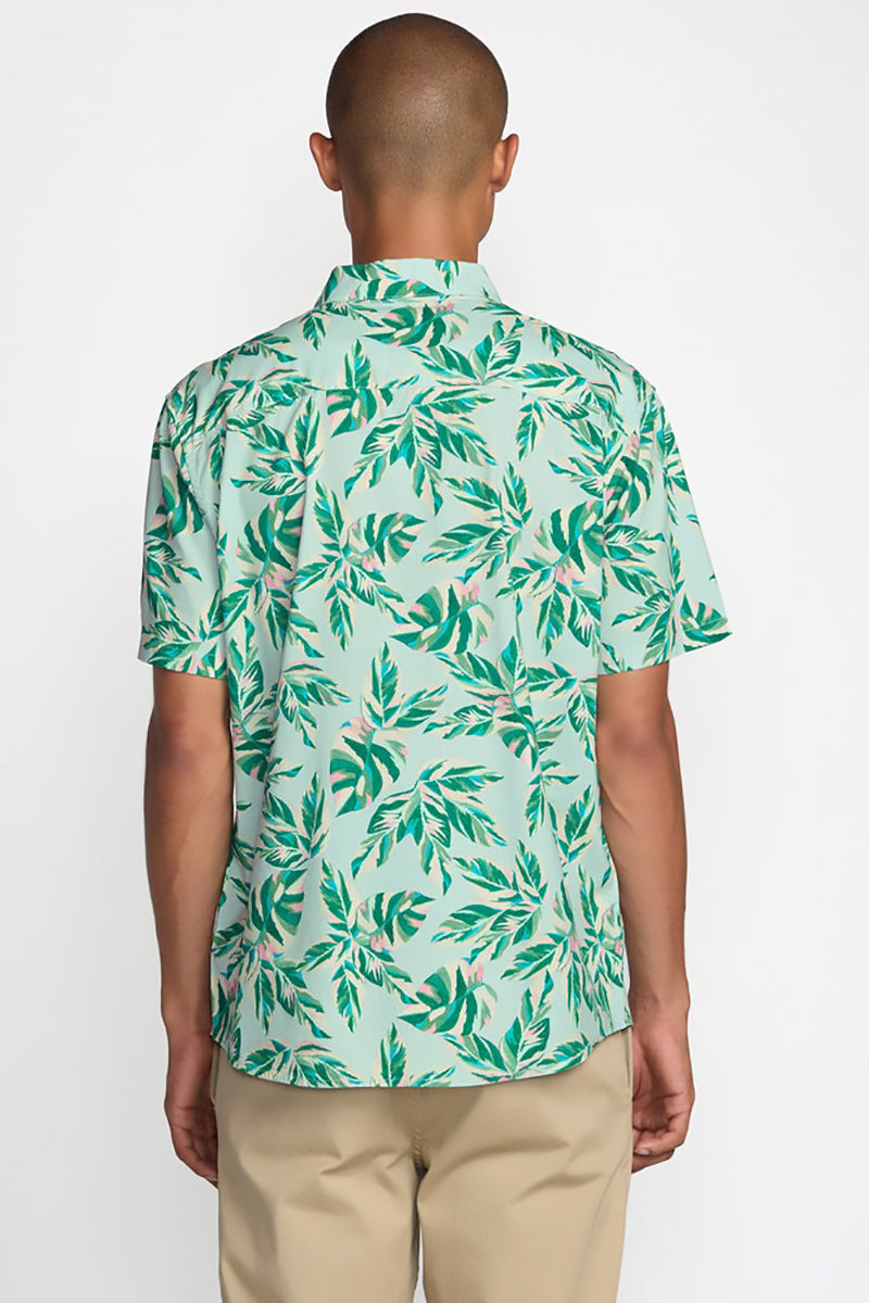 RVCA - Morning Glory Short Sleeve Shirt in Green Tea