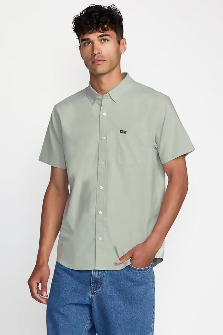 RVCA - That'll Do Stretch Short Sleeve Shirt in Ranger Green