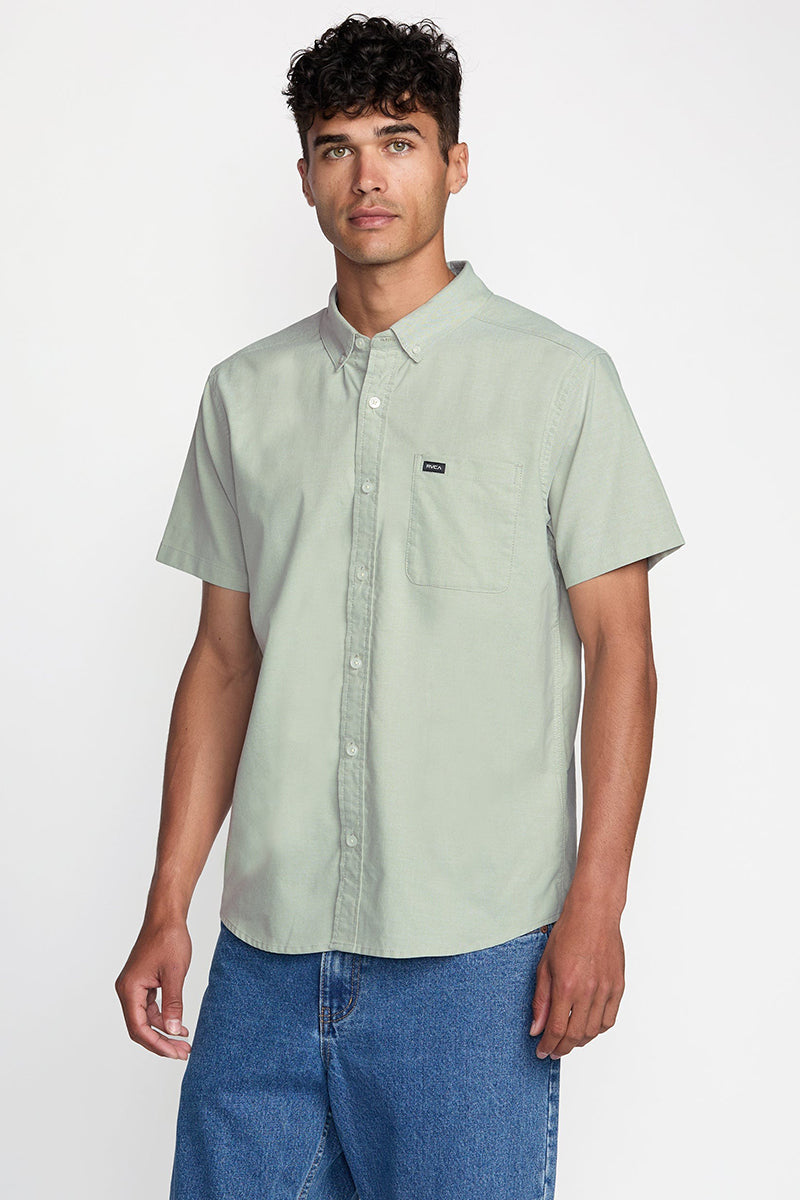 RVCA - That'll Do Stretch Short Sleeve Shirt in Ranger Green