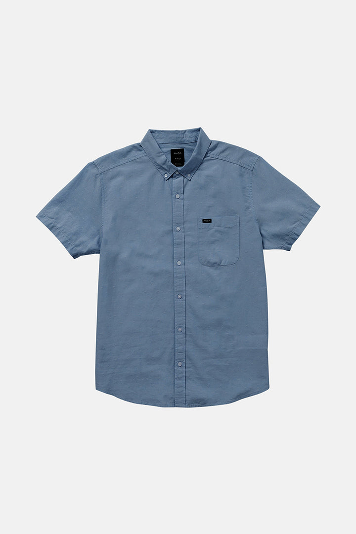 RVCA - That'll Do Dobby Short Sleeve Shirt in Dark Denim
