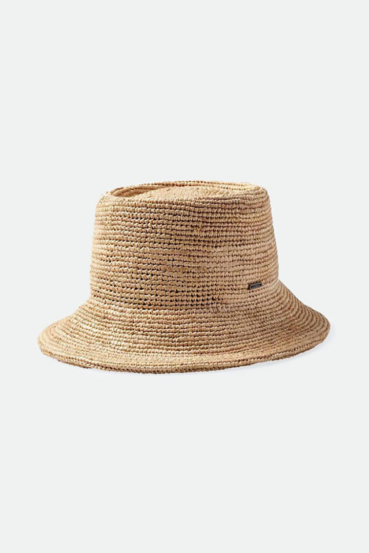Brixton - Ellee Straw Bucket Hat in Tan