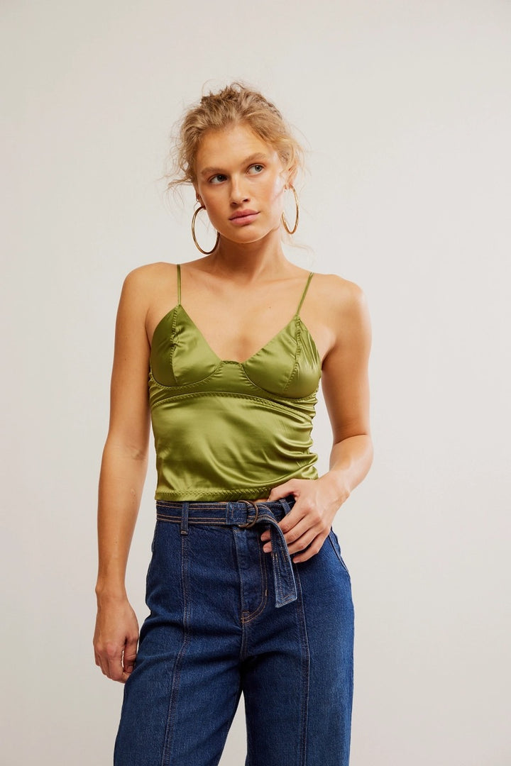 Free People - Last Call Strappy Cami in Peat Moss