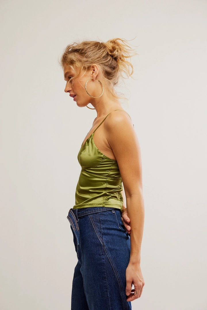 Free People - Last Call Strappy Cami in Peat Moss