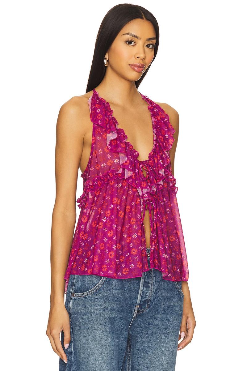 Free People - Fearless Knit Tank in Dragonfruit Combo