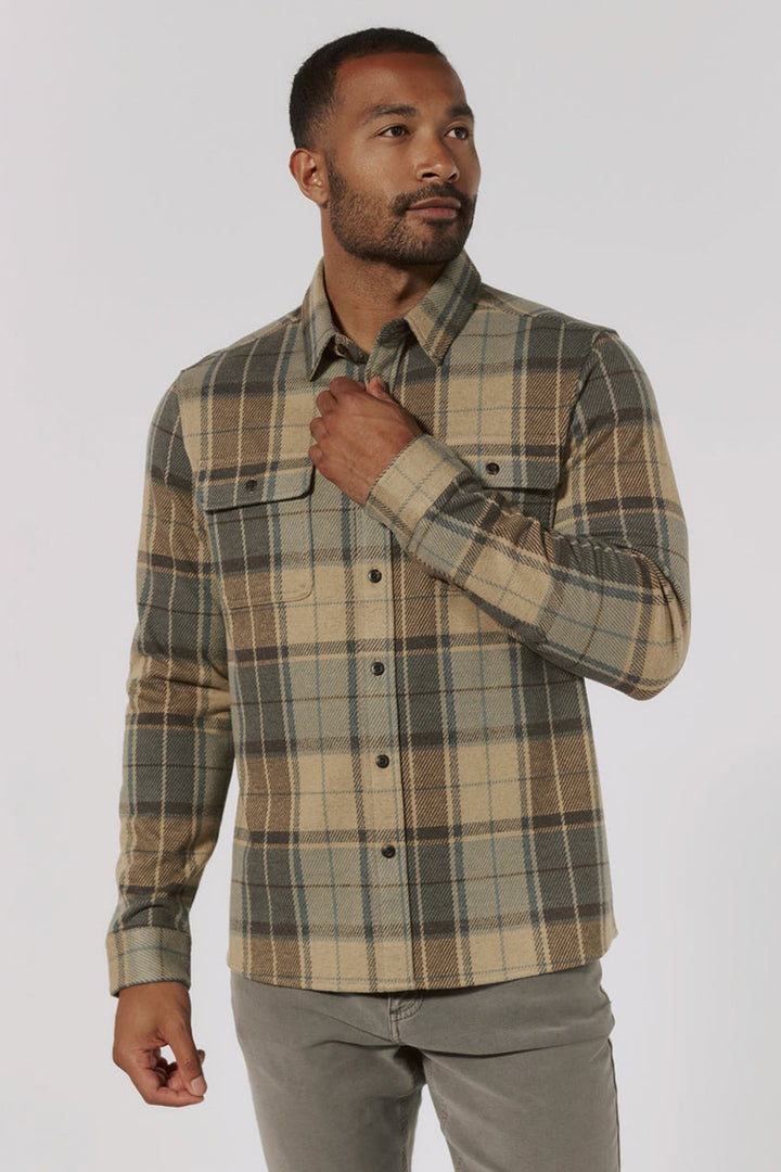 7DIAMONDS - Generation™ Plaid Shirt in Tan