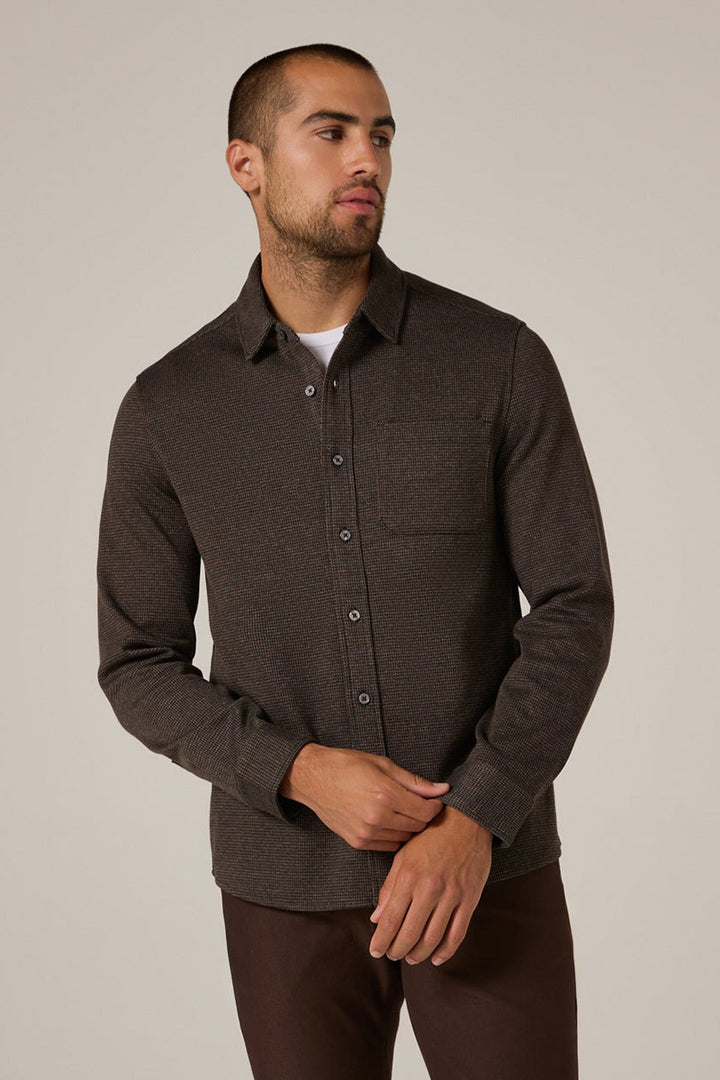 7DIAMONDS - Generation™ Knit Shirt in Chocolate