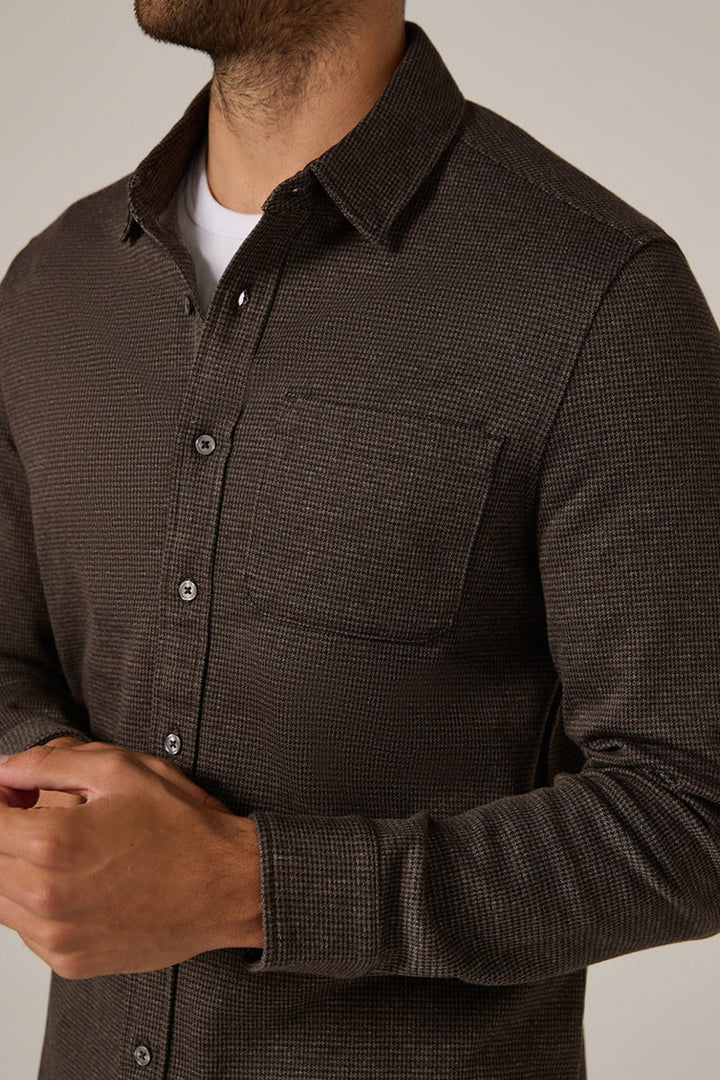 7DIAMONDS - Generation™ Knit Shirt in Chocolate
