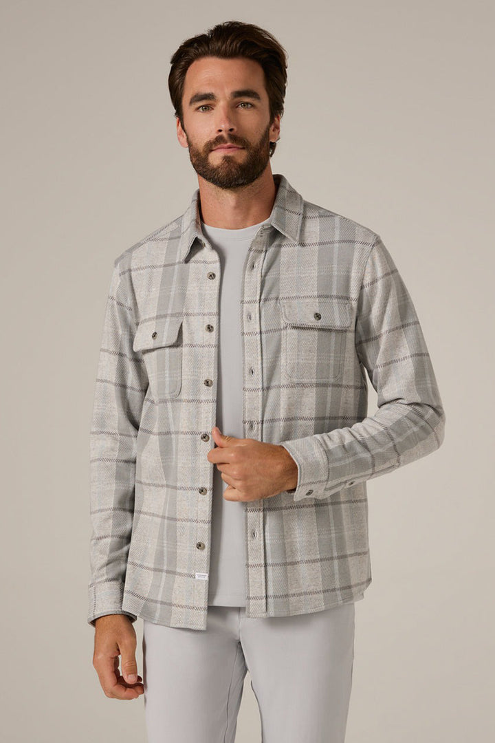 7DIAMONDS - Generation™ Plaid Shirt in Sage