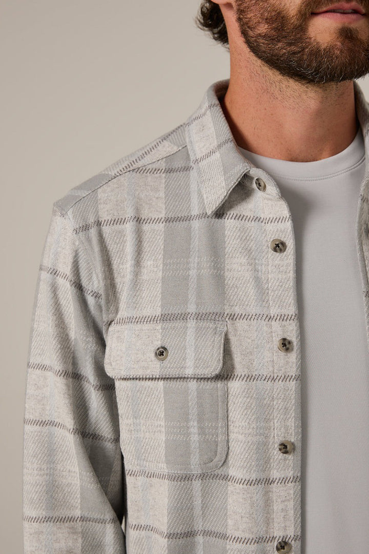 7DIAMONDS - Generation™ Plaid Shirt in Sage