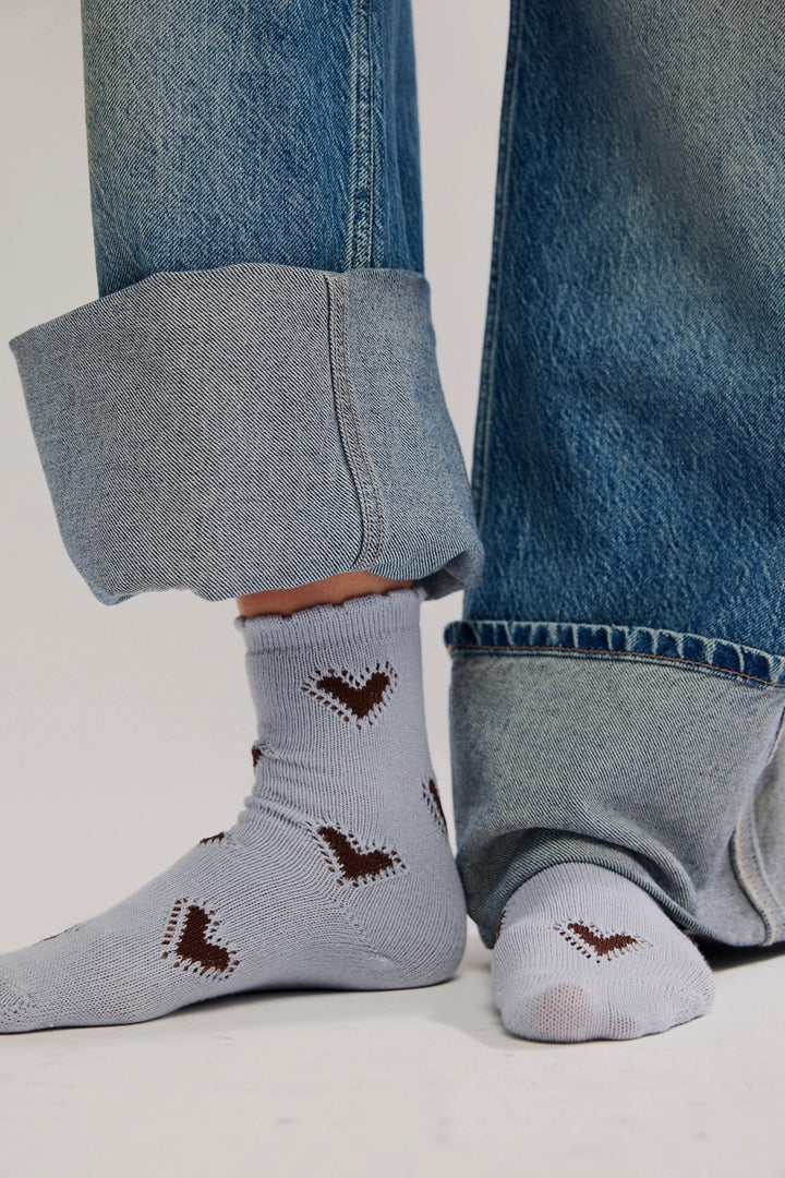 Free People - Cupids Bow Socks in Blue