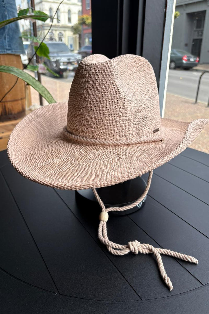 Brixton - Austin Straw Cowboy Hat in SF Pink