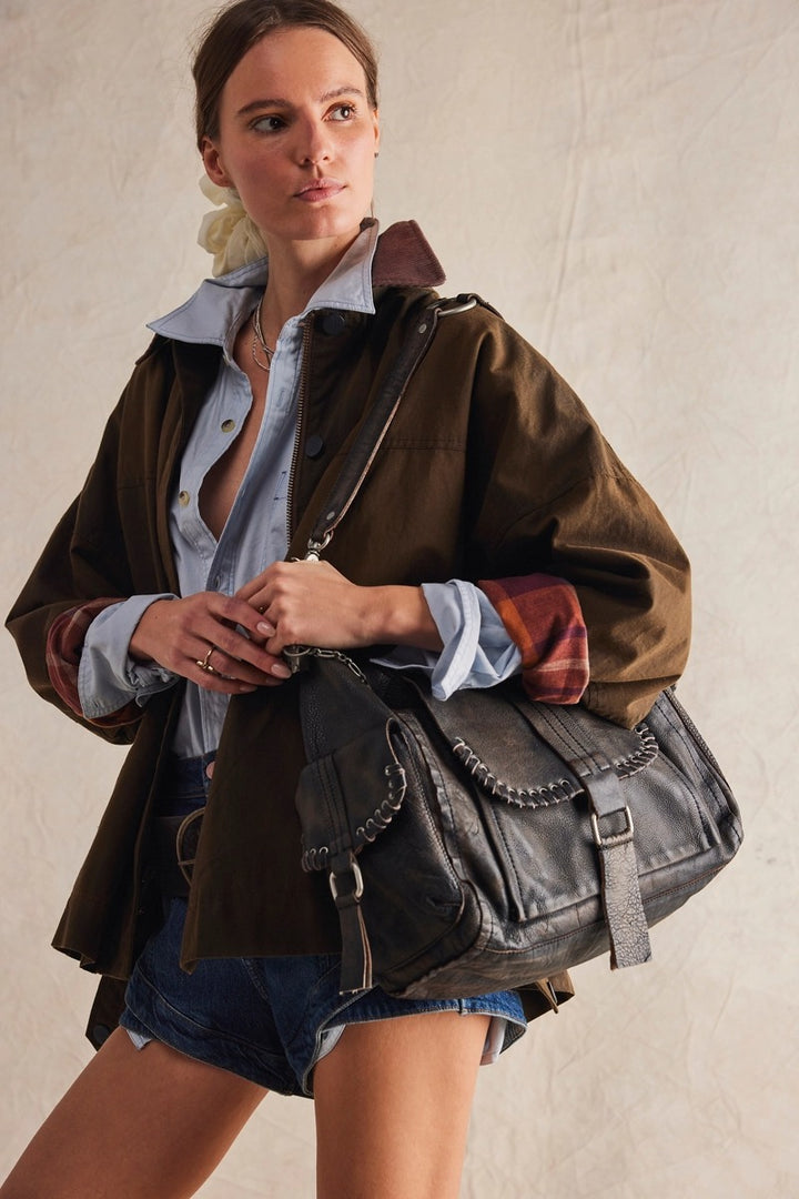Free People - We The Free Leigh Distressed Tote in Aged Graphite