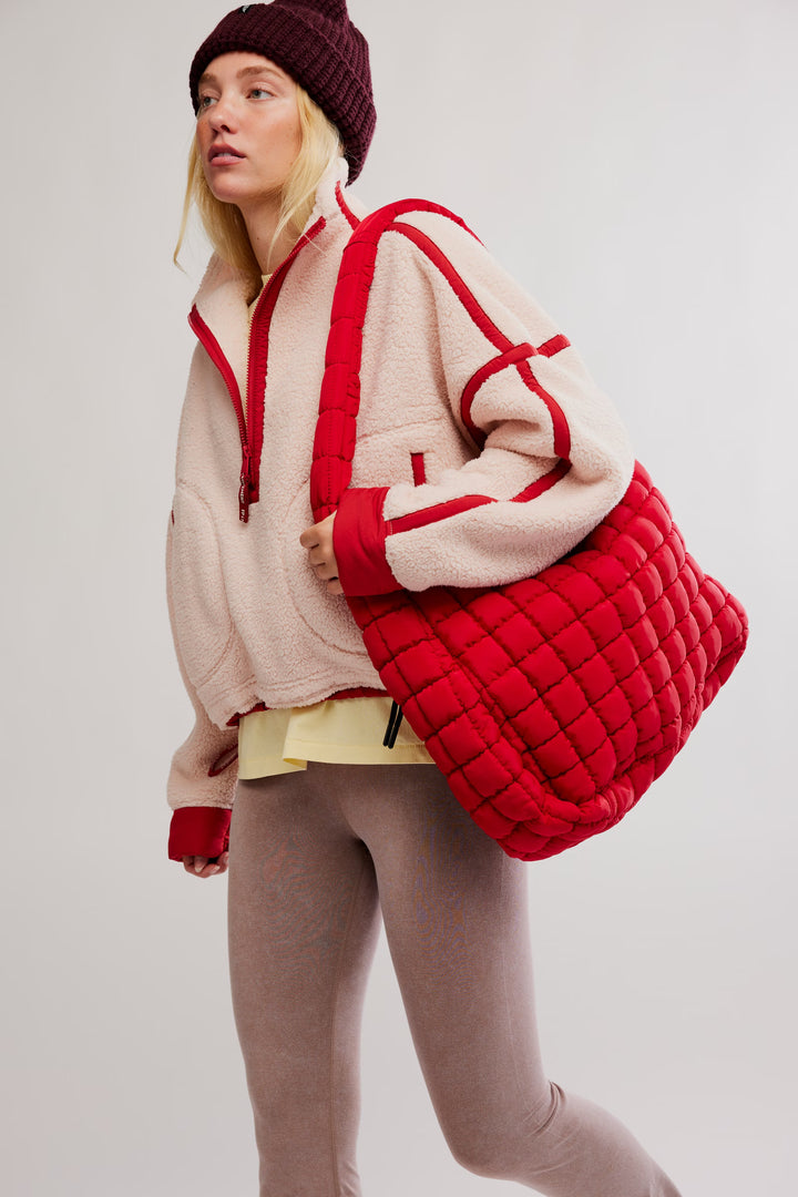 Free People - Mountain High Half Zip Fleece in Ballet Slipper Combo