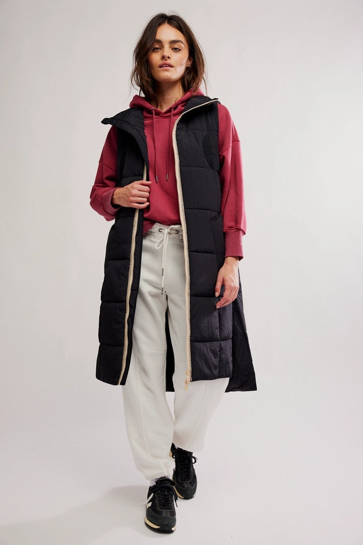 Free People Movement - On The Move Packable Puffer Vest in Black