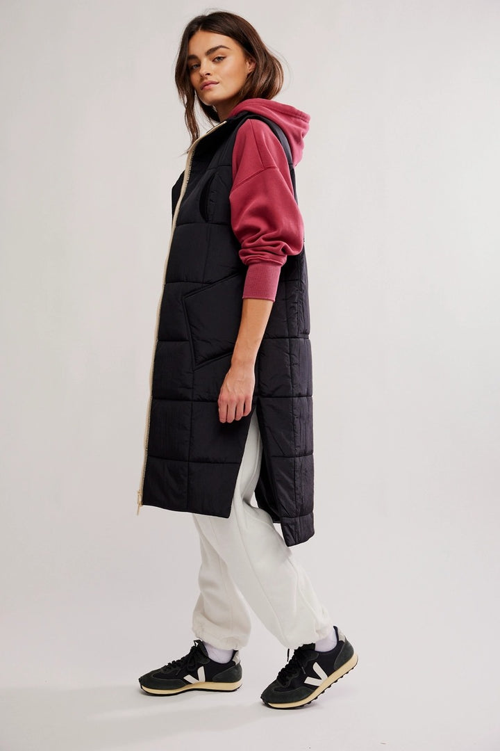 Free People Movement - On The Move Packable Puffer Vest in Black