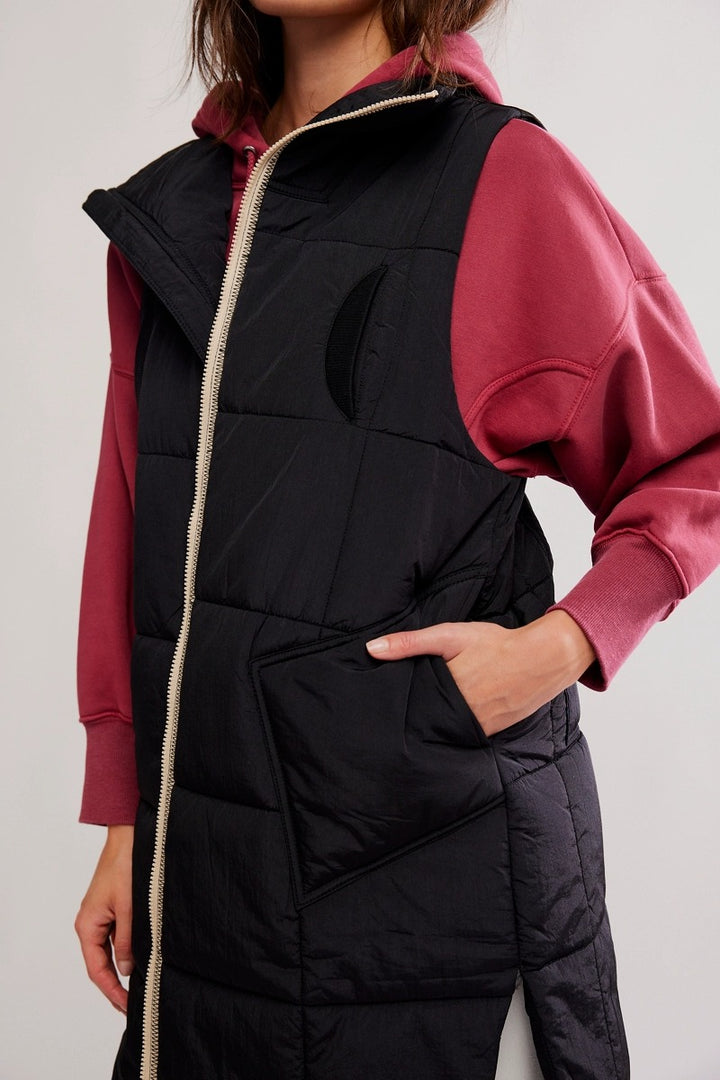 Free People Movement - On The Move Packable Puffer Vest in Black