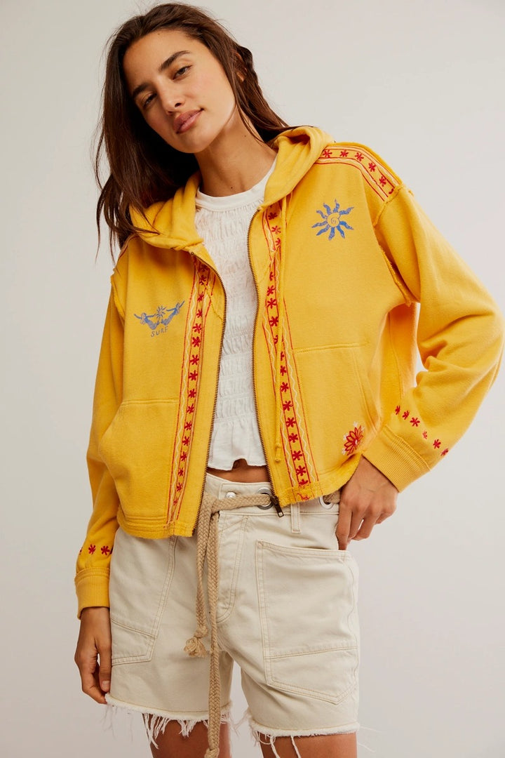 Free People - We The Free Mermaid Hoodie in Faded Sun Combo