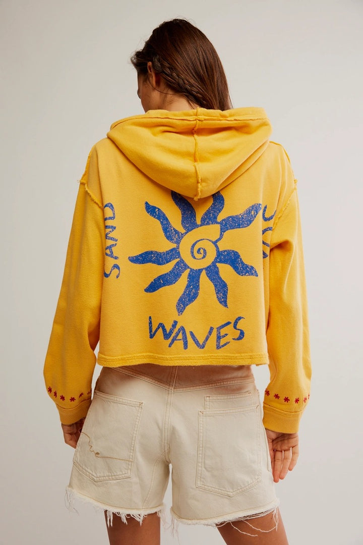 Free People - We The Free Mermaid Hoodie in Faded Sun Combo