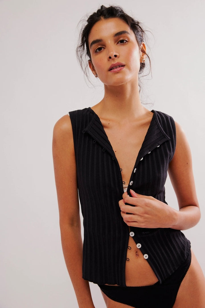 Free People - Tilly Vest in Black