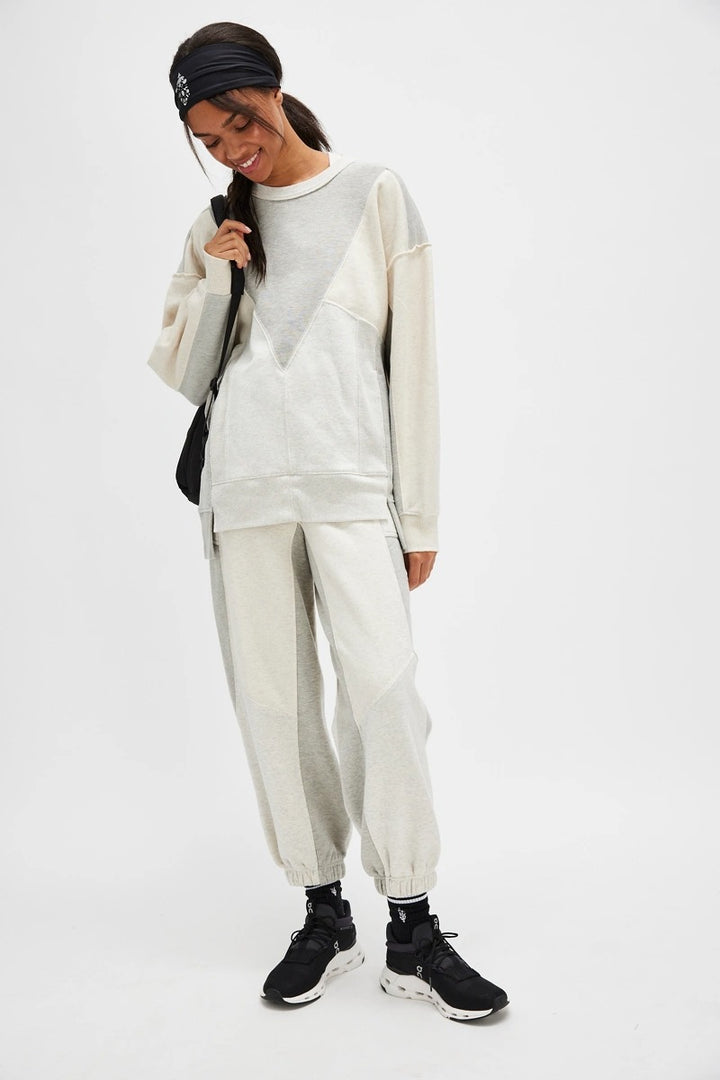 Free People Movement - Making It Pullover in Heather Grey Combo