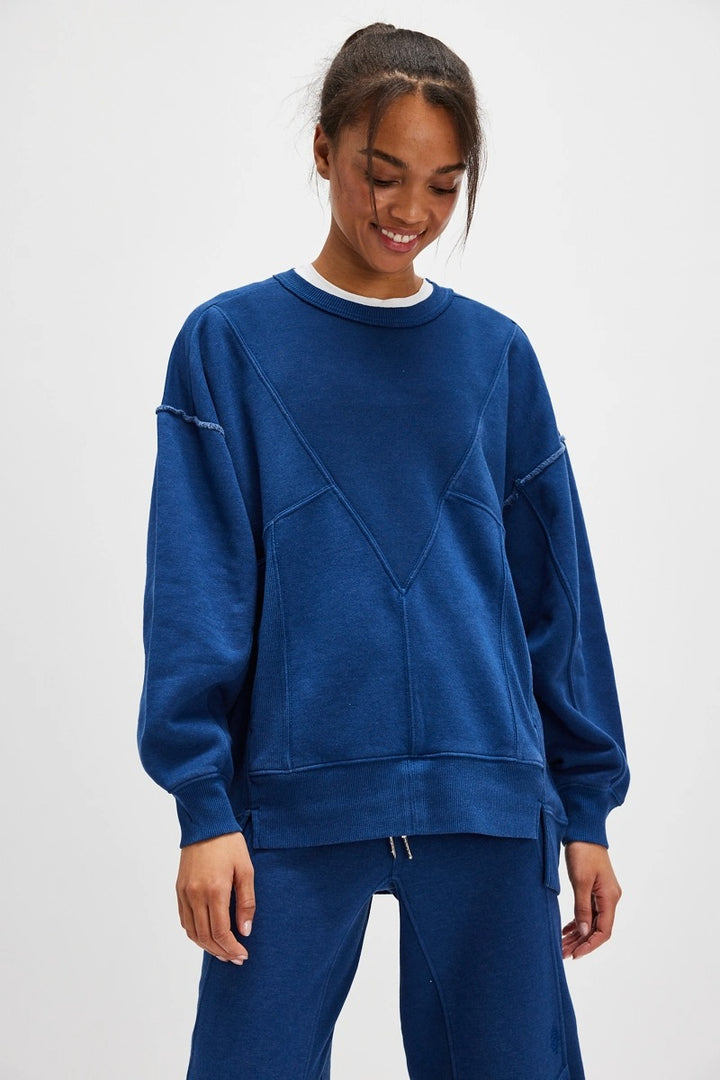 Free People Movement - Making It Pullover in Black Grape Combo