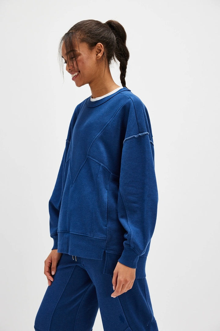 Free People Movement - Making It Pullover in Black Grape Combo