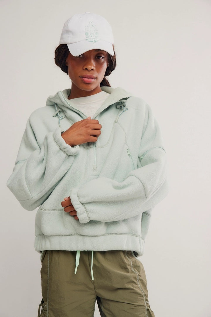 Free People Movement - Wild And Free Fleece Pullover in Green Tea