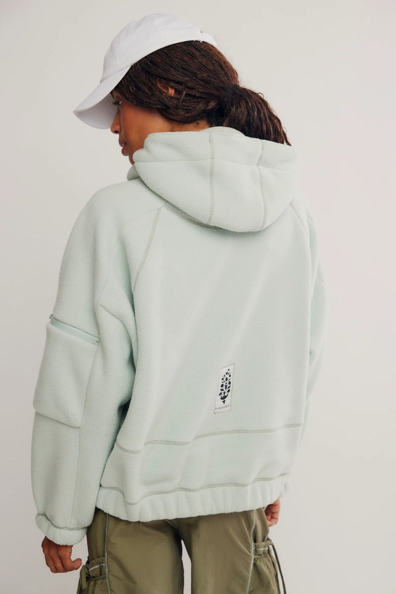Free People Movement - Wild And Free Fleece Pullover in Green Tea