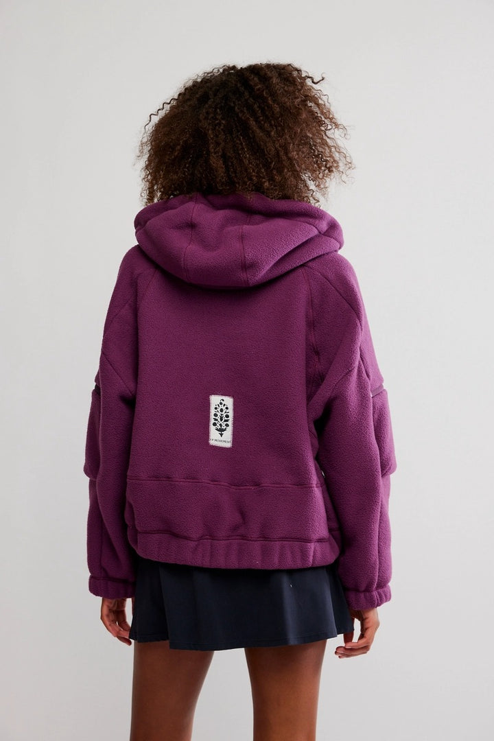 Free People Movement - Wild And Free Fleece Pullover in Black Cherry