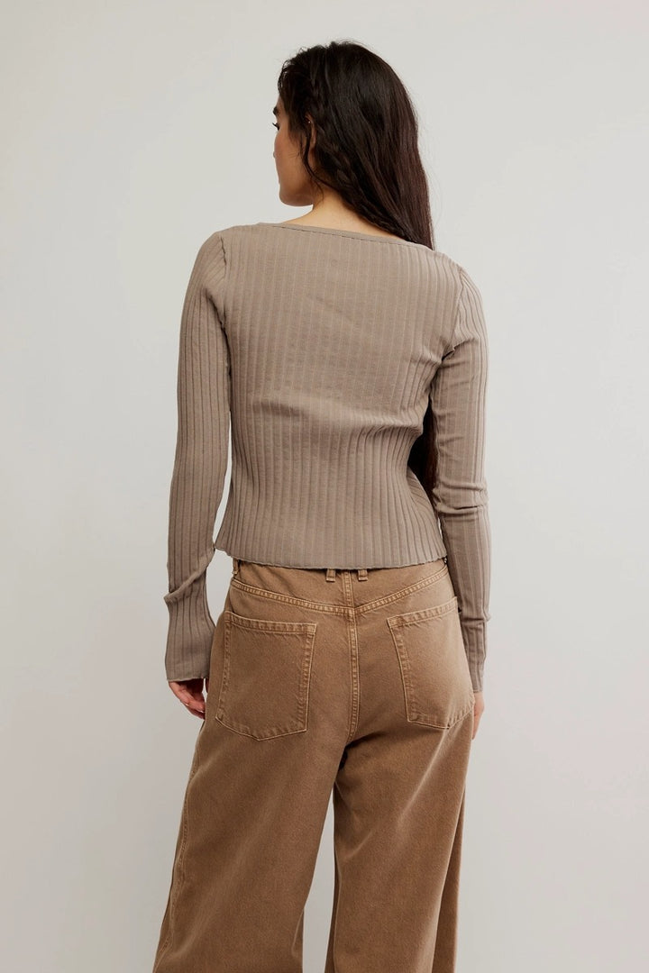 Free People - Tilly Long-Sleeve Cardi in Fallen Rock