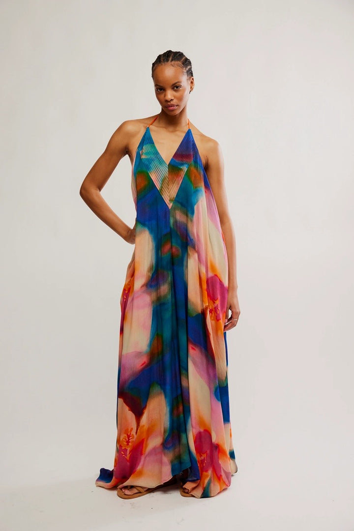 Free People - Catalina Maxi Dress in Sunset Combo