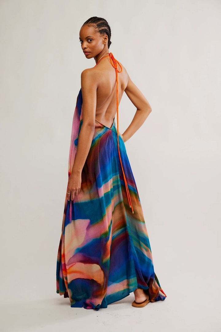 Free People - Catalina Maxi Dress in Sunset Combo