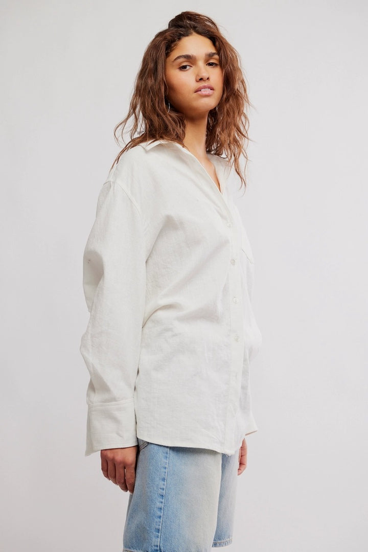 Free People - Sabine Articulated Shirt in Parchment
