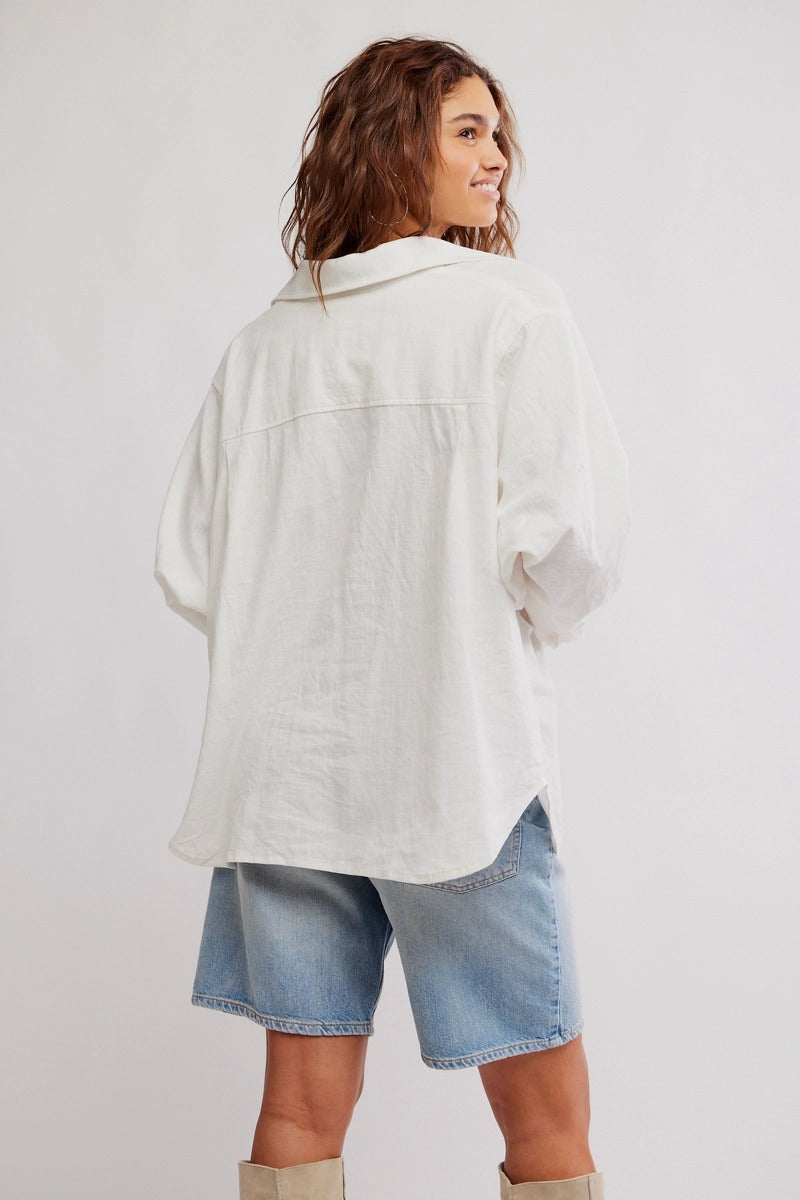 Free People - Sabine Articulated Shirt in Parchment