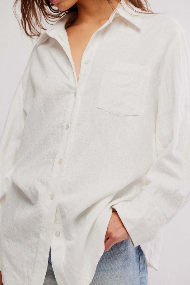Free People - Sabine Articulated Shirt in Parchment