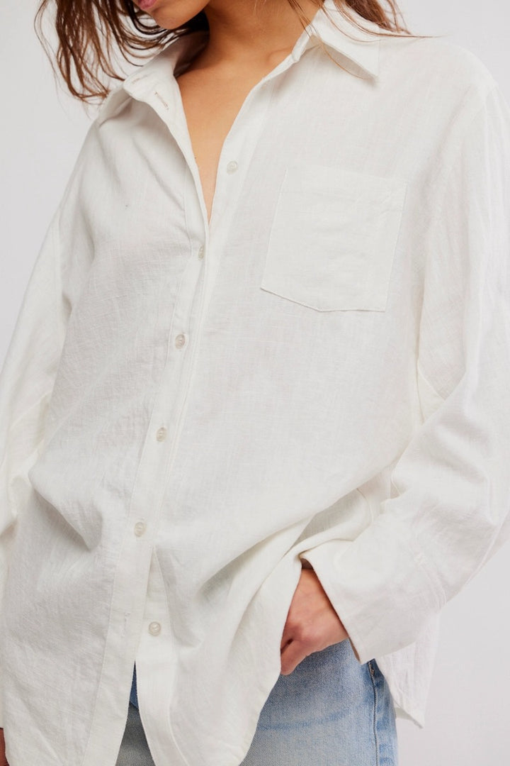 Free People - Sabine Articulated Shirt in Parchment