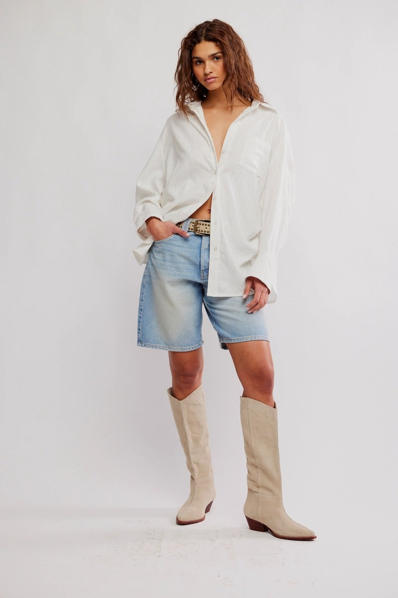Free People - Sabine Articulated Shirt in Parchment