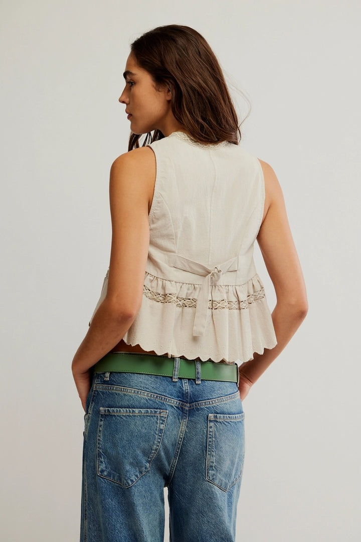 Free People - Bali Vine Whispers Top in Oat Combo