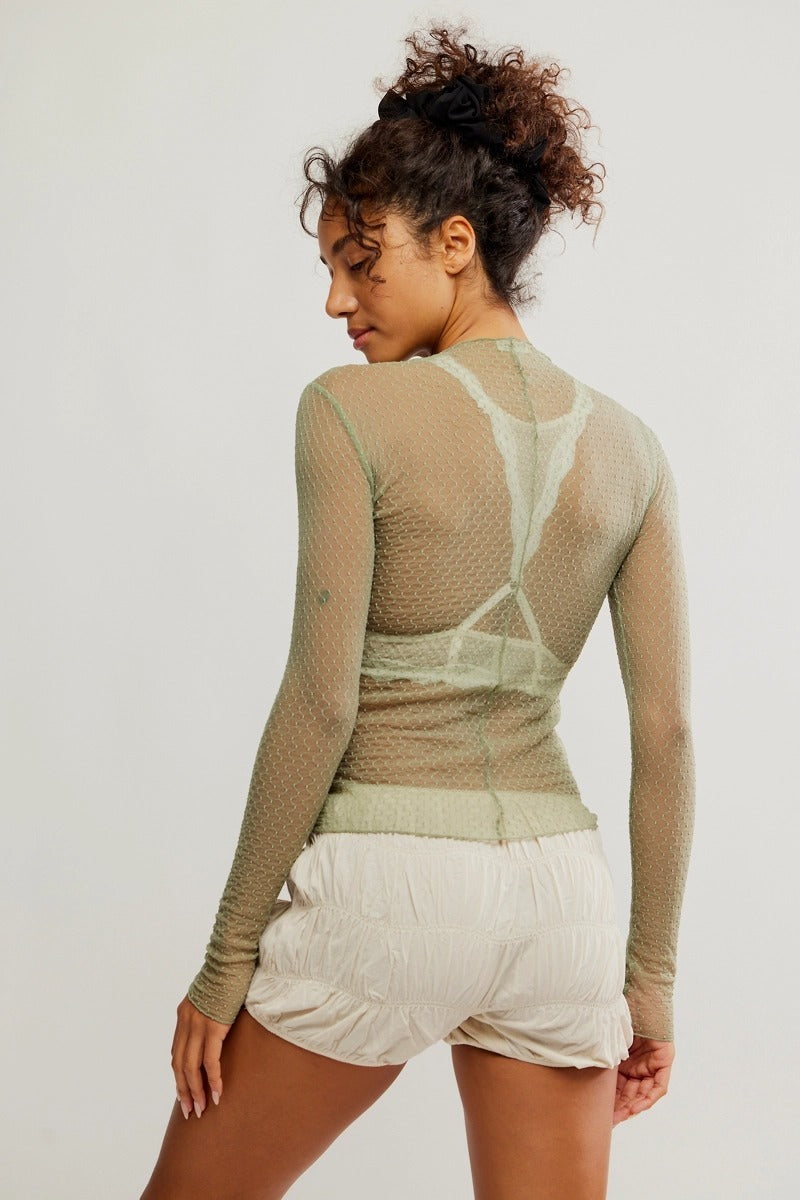 Free People - Minding My Own Business Top in Oil Green