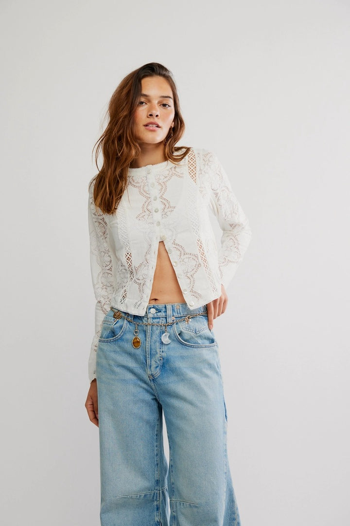 Free People - Jae Knit Long Sleeve in Sugar Swizzle
