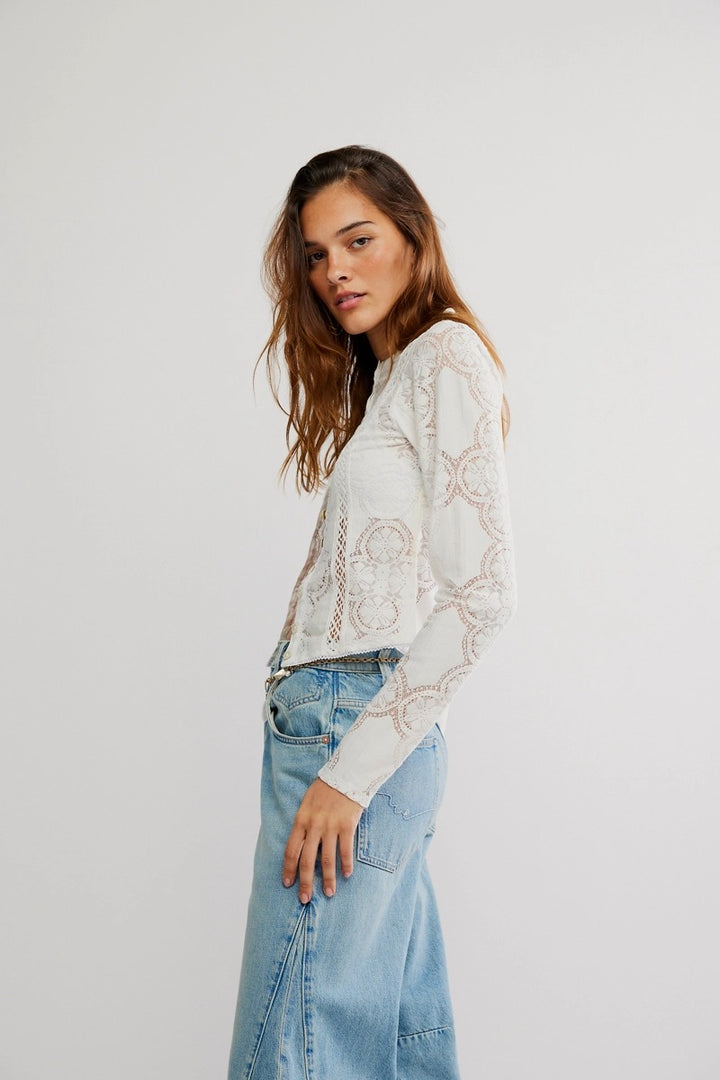 Free People - Jae Knit Long Sleeve in Sugar Swizzle