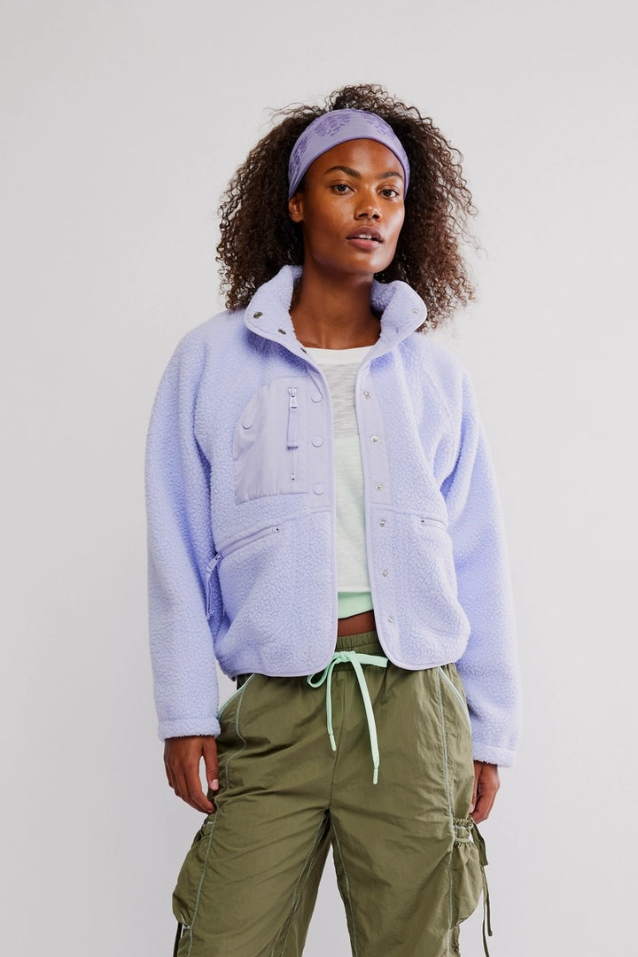Free People Movement - Hit The Slopes Fleece Jacket in Iris