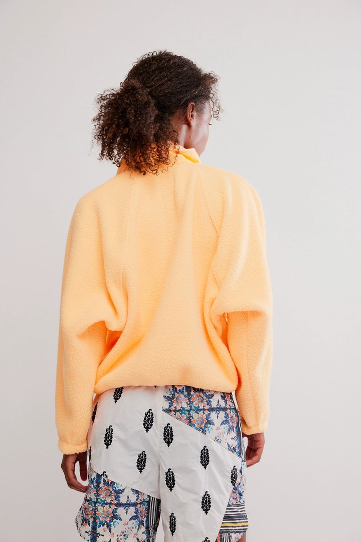Free People Movement - Hit The Slopes Fleece Jacket in Neon Clementine