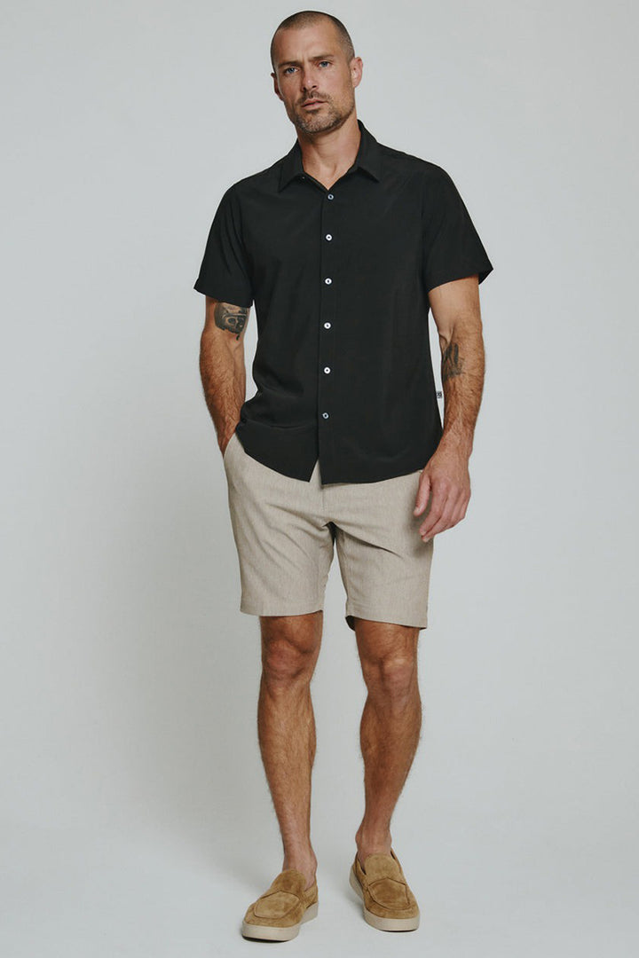 7DIAMONDS - Siena Short Sleeve Shirt in Black