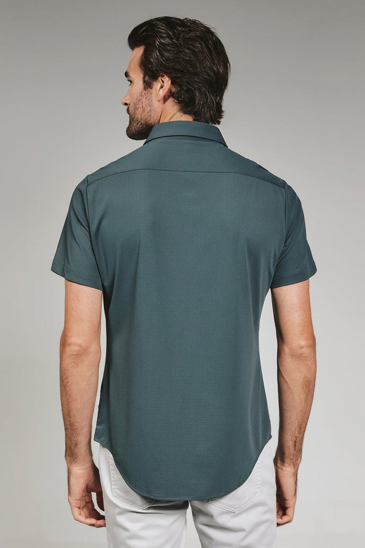 7DIAMONDS - Aldridge Short Sleeve Shirt in Petrol Navy